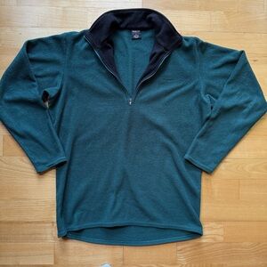 Vintage Patagonia capilene green fleece quarter zip pullover